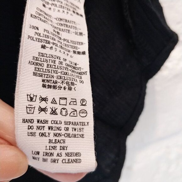 Free People Top Womens XS Black Sleeveless Embroidery Coquette Floral Flowy Boho - Picture 10 of 10